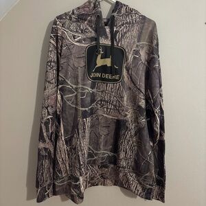John Deere Men’s Hoodie XL Brown Camo